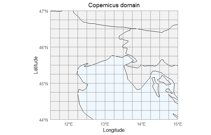 Copernicus regular grid domain.