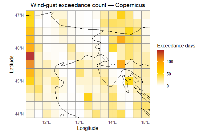 Exceedance count — Copernicus.